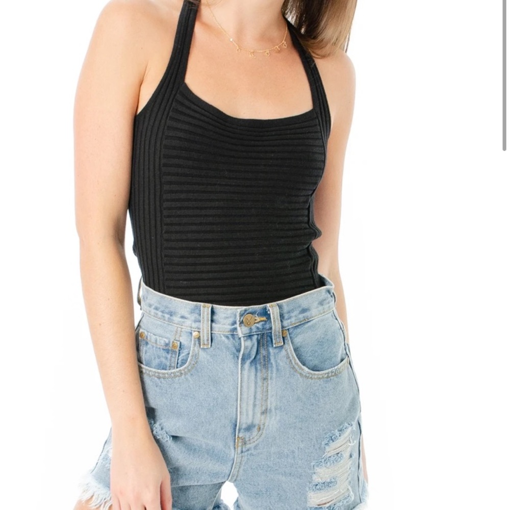 NWT Free People Black Feel For Ya Cami - Picture 2 of 9